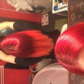 czerwony kolor włosów dzięki tonerowi Directions